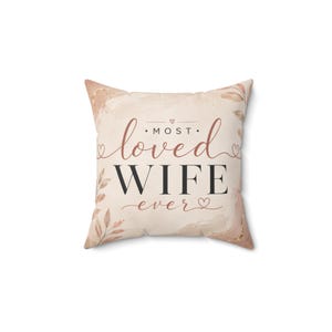 Cuscino "Moglie più amata di sempre" / Cuscino decorativo, decorazione romantica per la casa