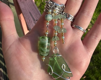 Custom Sea Glass Keychain | Maine Hand-Collected, Choice of Colors, Personalized Charm