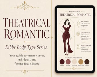 Theatrical Romantic Kibbe Body Type Guide | TR Style, Outfit Ideas, Capsule Wardrobe PDF Printable