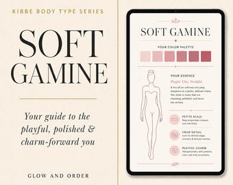 Soft Gamine Style Guide | Kibbe Body Type PDF Printable Wardrobe Capsule Outfit Formula Women