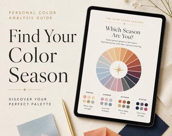 Personal Color Analysis Guide | Find Your Color Season | Spring Summer Autumn Winter Palette PDF
