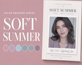 Soft Summer Color Palette + Capsule Wardrobe | Color Season Analysis PDF Printable Women Style