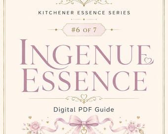 Ingenue Kitchener Essence Style Guide PDF | Kibbe Body Type Digital Download | Soft Feminine Style