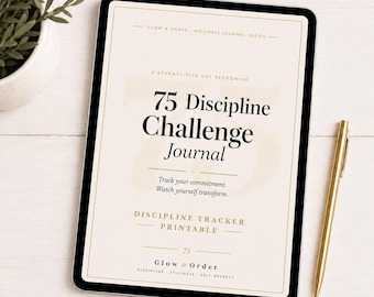 75 Day Discipline Challenge Journal | Habit Tracker Printable (PDF Download)