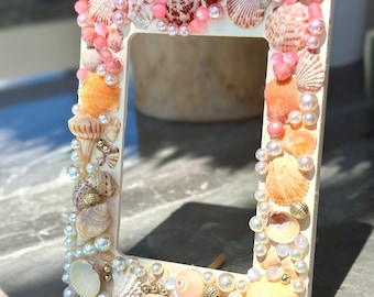 Wooden Seashell Handmade Picture Frame