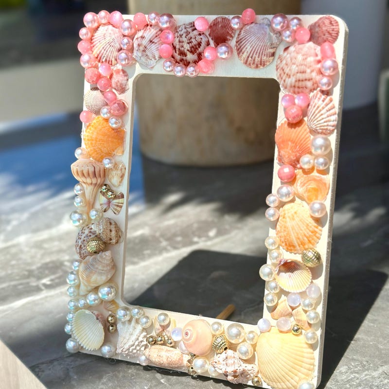Sea Shell Mini Frame Seashell Picture Frames - Etsy