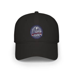 Trump 2028 Patch Baseball Cap | Political Red Hat image 8