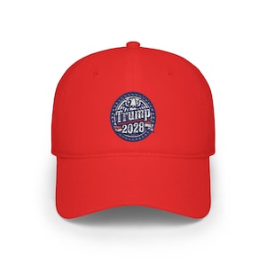 Trump 2028 Patch Baseball Cap | Political Red Hat image 1