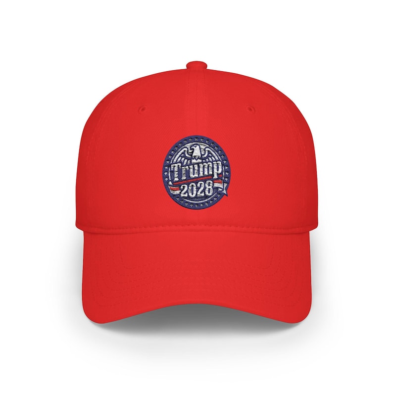 Trump 2028 Patch Baseball Cap | Political Red Hat image 1