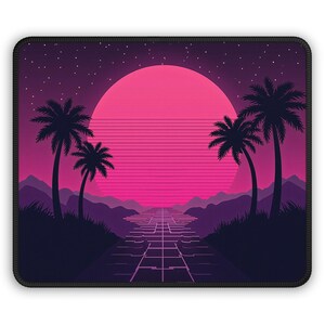 Mousepad para jogos Vaporwave Sunset