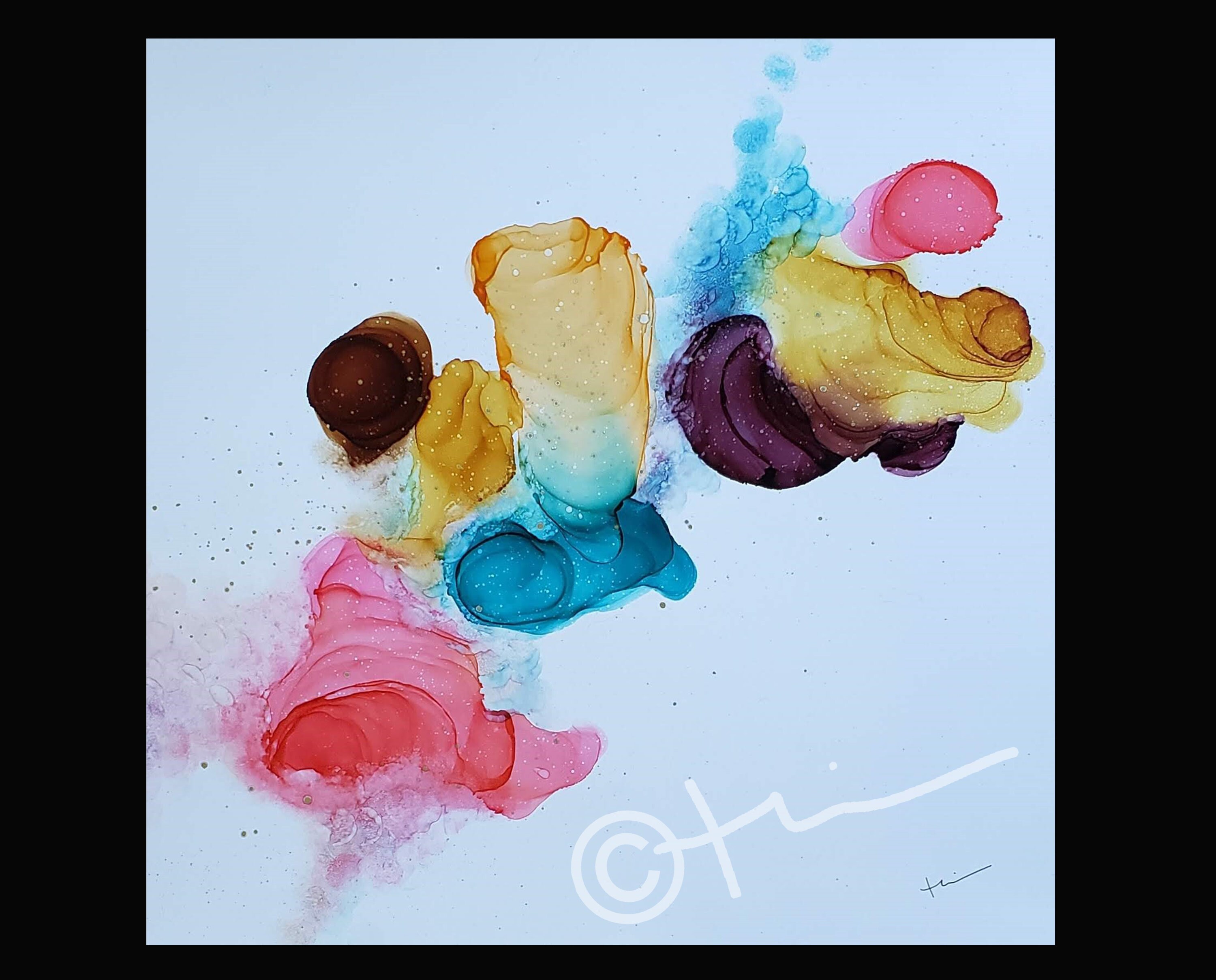 Alcohol Ink Shell Inside Abstract Shells, Original Alcohol Ink Painting and Prints - Etsy