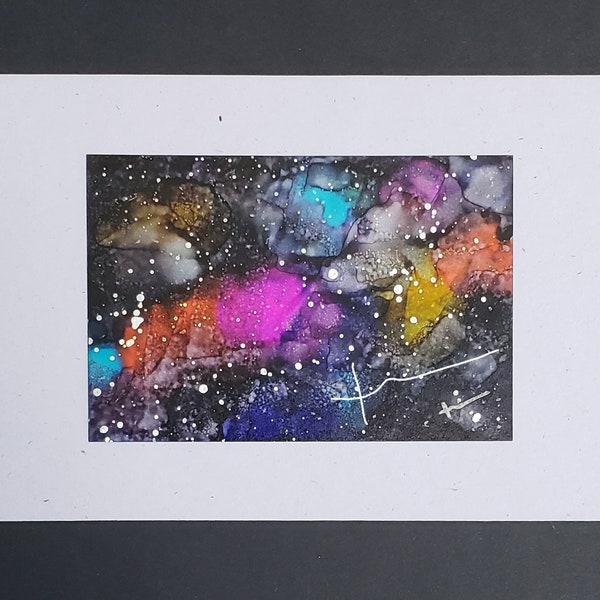 Mini Alcohol Ink Galaxy Painting 3