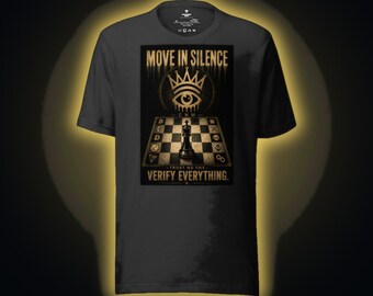 Move In Silence Crypto T-Shirt - Stealth Wealth Bitcoin Tee | Web3 Trader Gift | Quiet Flex Streetwear | CryptoNight Mafia