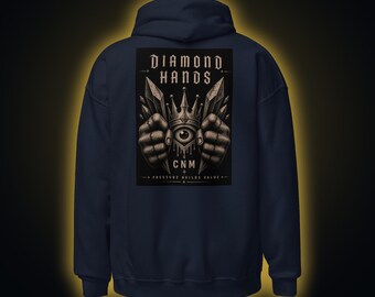 Diamond Hands Crypto Hoodie - Held Through Every Dip Sweatshirt | Bitcoin Trader Gift | Web3 Degen Streetwear | CryptoNight Mafia