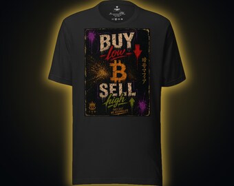 Buy Low Sell High Crypto T-Shirt - Bitcoin Trader Meme Tee | Day Trader Gift | Funny Web3 Streetwear | CryptoNight Mafia