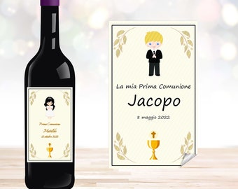 5 pezzi Adesivi personalizzati Bottiglia di Vino, Matrimonio, varie misure, nozze, wedding, bomboniera (adesivi bottiglia)