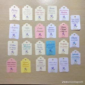 Personalized Tags or Stickers for Favors Baptism Communion Confirmation 10 Pieces 200 gsm Cardstock + Digital PDF File (PLL-01) image 16