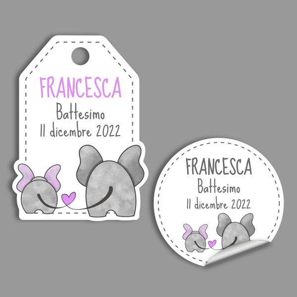 Bomboniera Profumatore Per Battesimo A Forma Di Elefante Bimbo - Kit Completo Fai Da Te Con Base In Ceramica, Profumato, 6 Cm, Personalizzabile Con Nome