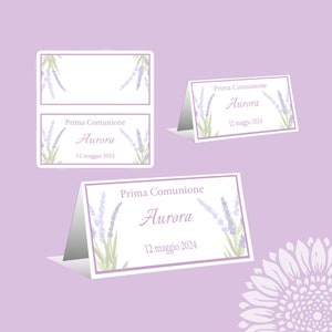 Segnatavolo, Segnaposto, Lavanda, Battesimo, Prima Comunione, Matrimonio, Nozze, Party Kit, bomboniera (segnaposto lavanda)