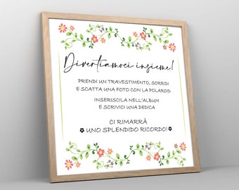 FILE DIGITALE Photo Booth personalizzabile per festa matrimonio, compleanno. formato pdf, png, jpg