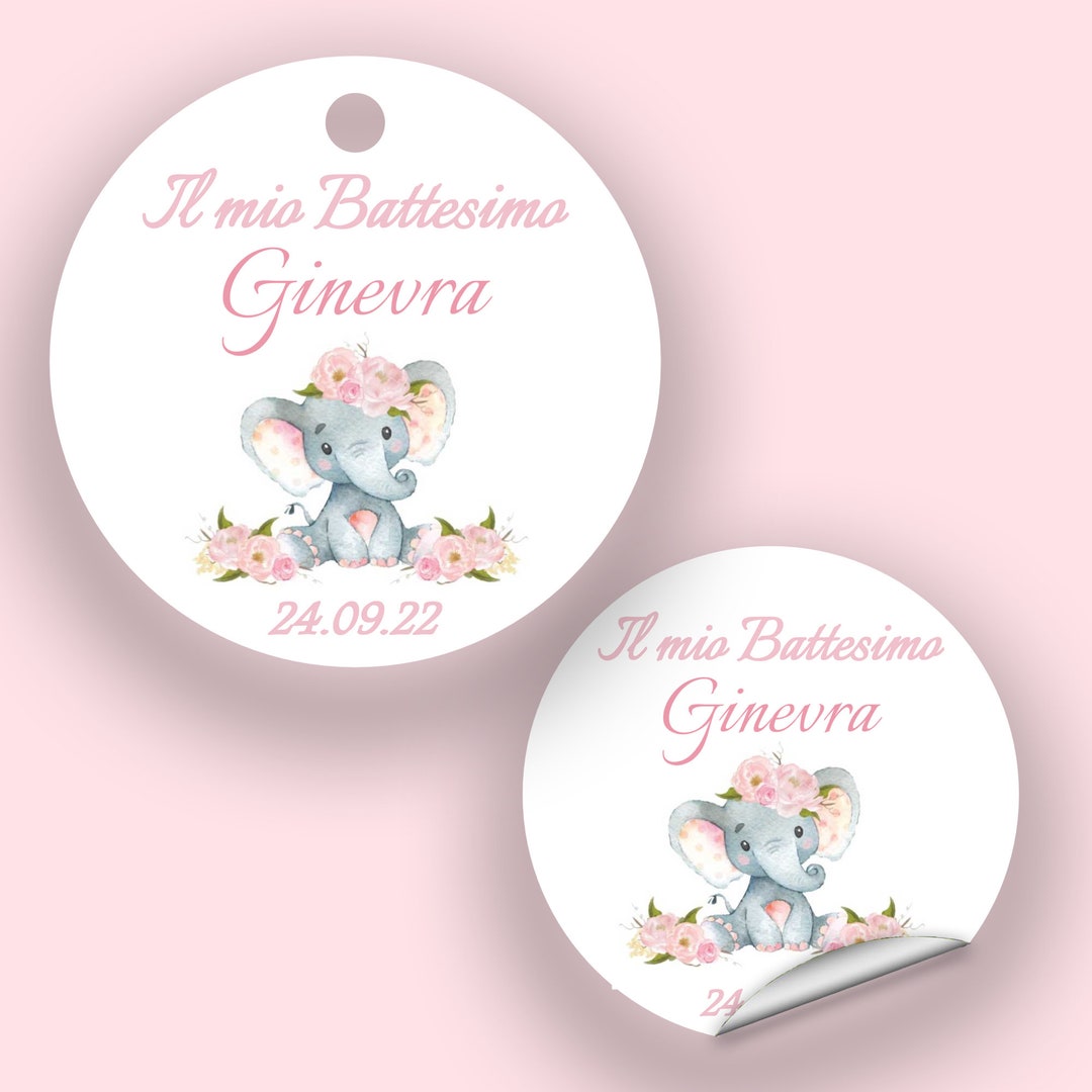 100 Bigliettini Per Bomboniera Battesimo E Nascita, Tema Bimba In Rosa Con Scritta Lieto Evento, Ideali Per Confettate E Segnaposto