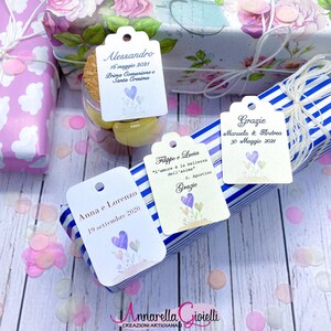 Personalized Tags or Stickers for Favors Baptism Communion Confirmation 10 Pieces 200 gsm Cardstock + Digital PDF File (PLL-01) image 19