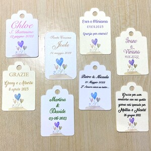 Personalized Tags or Stickers for Favors Baptism Communion Confirmation 10 Pieces 200 gsm Cardstock + Digital PDF File (PLL-01) image 18
