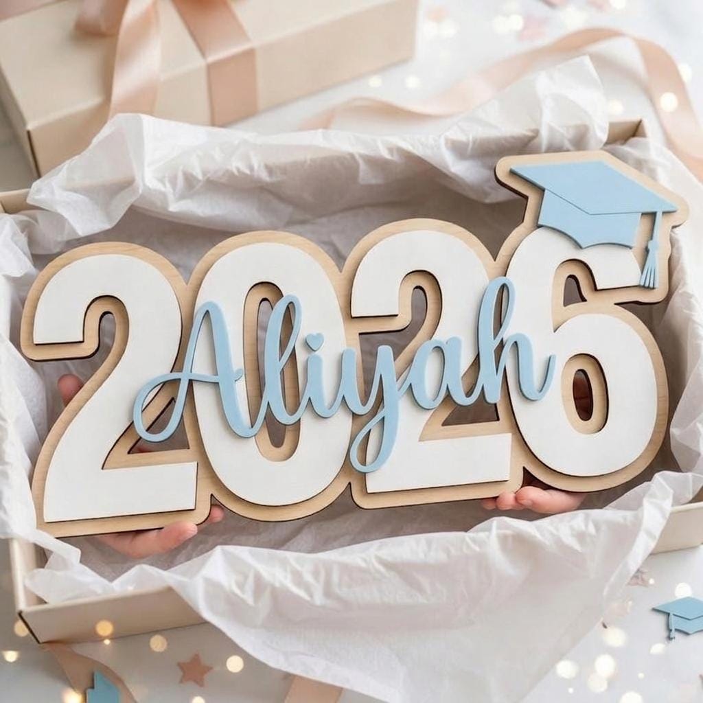 Personalized Graduation Sign 2026, Custom Wooden Name Sign, Class of ...
