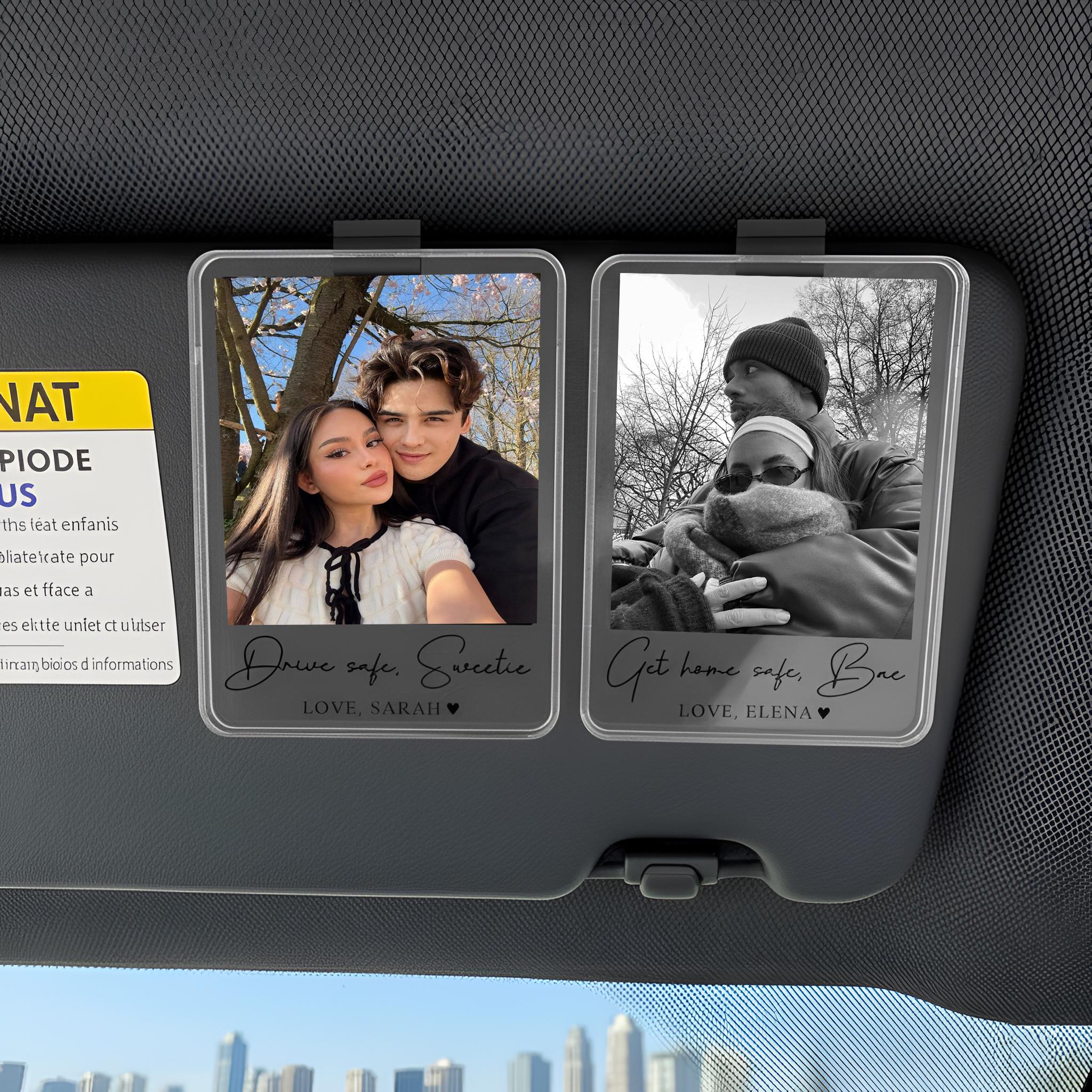 Aazon.co - Telu Artificial Leather Car Visor Picture Frae Fits 5-inch(3.5" X 5") Photo