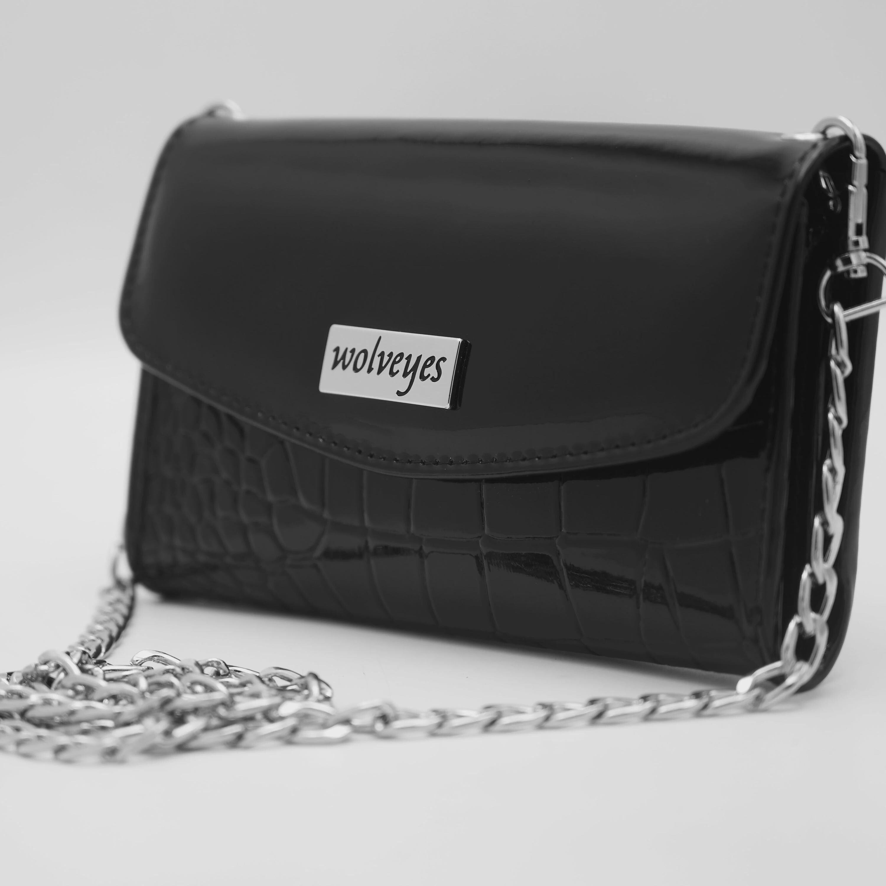 Crocodile Leather Clutch Black - Etsy display picture 1