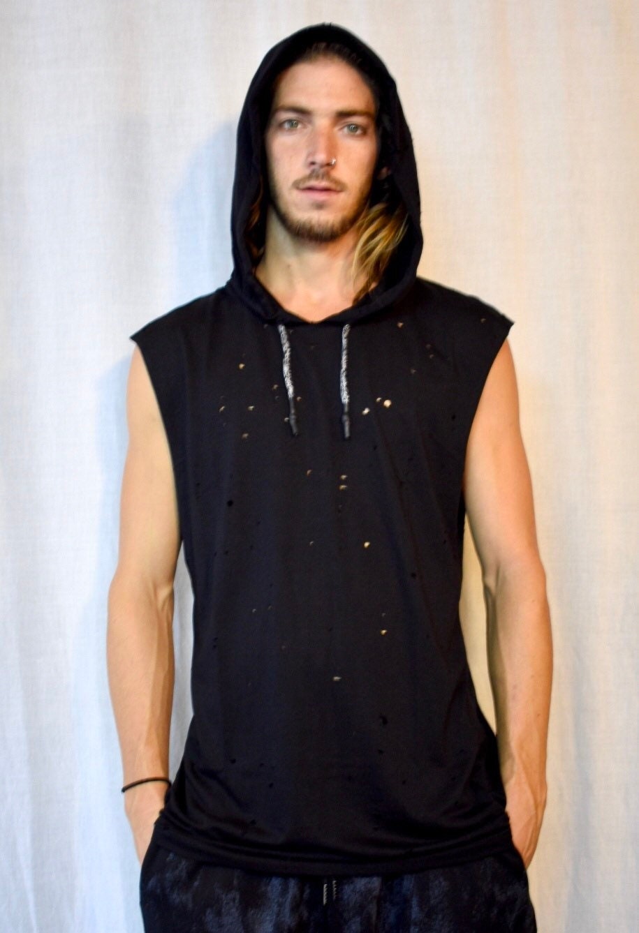 Black Hoodies Summer Top Man Fashion Sleeveless Top Man Tank Top Hoodie Tank Top Fashion Gift Trendy Mens Fashion Men Wear Urban Etsy