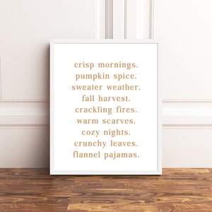 Printable Fall Art Print, Subway Art, Fall Things, Fall Quote, Pumpkins, Fall Decor, Light, Leaves, Autumn