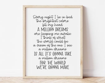 Greatest Showman Songtekst: A Million Dreams Song (digitale download)