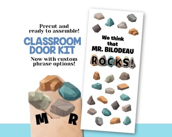 Classroom Rocks Geology Door Decorating Kit (Precut) - Teacher Appreciation or Back to School