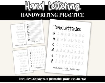 Oefenen met handschriftletters: eenvoudig kalligrafiealfabet (pdf)