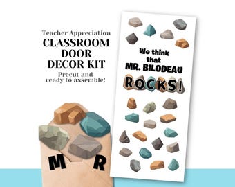 Mailed My Teacher Rocks Appreciation Door Decorating Kit (Precut)