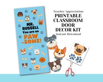 Afdrukbare deurdecoratiekit voor leraren - DIY Staff Appreciation Week