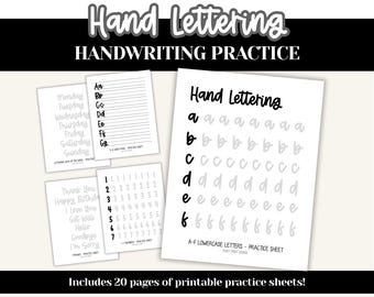 Oefenen met handletteren: eenvoudig kalligrafiealfabet (pdf)