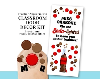 Soda-lighted Teacher Appreciation Door Decor Kit – Cola Theme, Precut