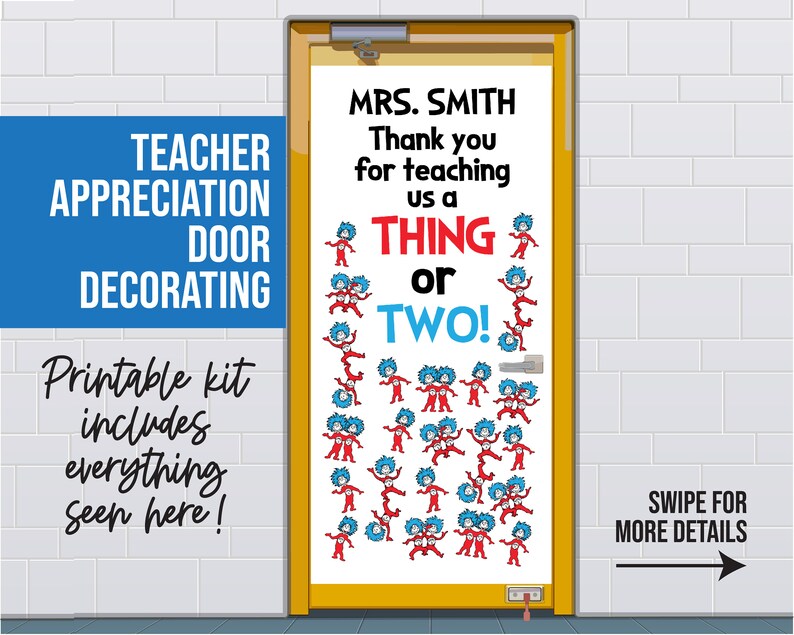 Printable Teacher Appreciation Door Decorating Kit Reading Etsy