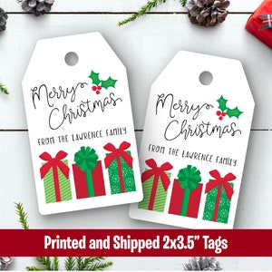 Printed Christmas Tag Neighbor Gift, Treat DIY Simple Minimalist Modern Cute, Festive, Easy, Neighbor, Teacher, Friend, Family Cheap Idea