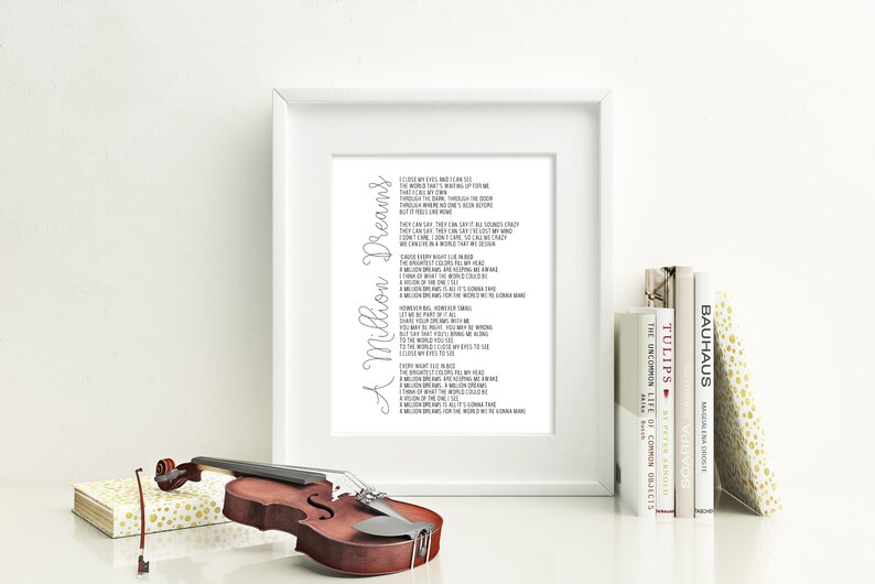 Printable Art the Greatest Showman Quote A MILLION DREAMS - Etsy