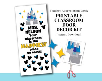 Teacher Appreciation Door Decor: Happiest Place Castle (PDF)