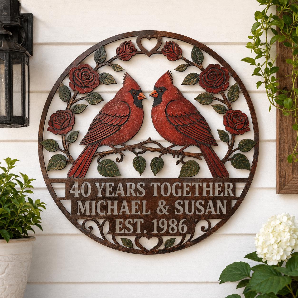 Anniversary Card Cardinal - Etsy