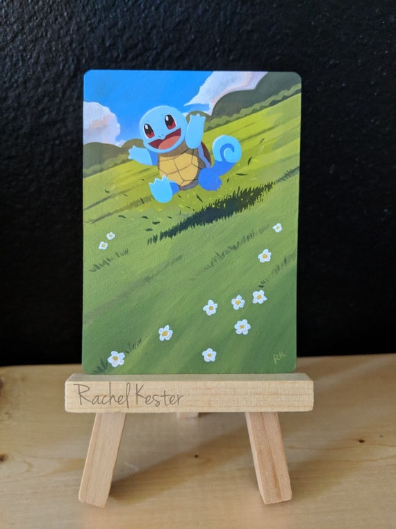 Altered Pokemon Card Squirtle Etsy