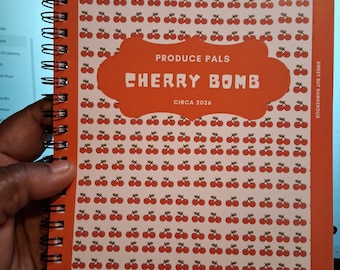 Cherry Bomb Notizbuch | Retro Kawaii Kirschiges Notizbuch, 6 "x 8" Seiten
