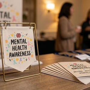 Mental Health Awareness Ribbon Design, Colorful Support PNG (Digital Download)