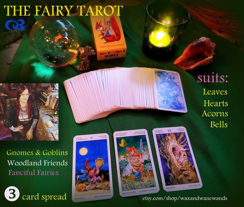 Tarot Card READING. The Fairy Tarot Deck Reading. 30 Minute Tarot Card Reading. 3 Card Reading. Personalized Tarot Card Reading. Fairy Deck. image 1