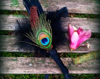 Smudge Fan. Smudge Feather. Raven. Crow. Feather. Crow Feather Fan. Black. Raven Fan. Crow Fan. Feather for Smudge. Native. Gifts Under 50