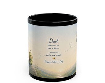Papa croyait en mes ailes mug | Pré aux papillons pour la fête des pères